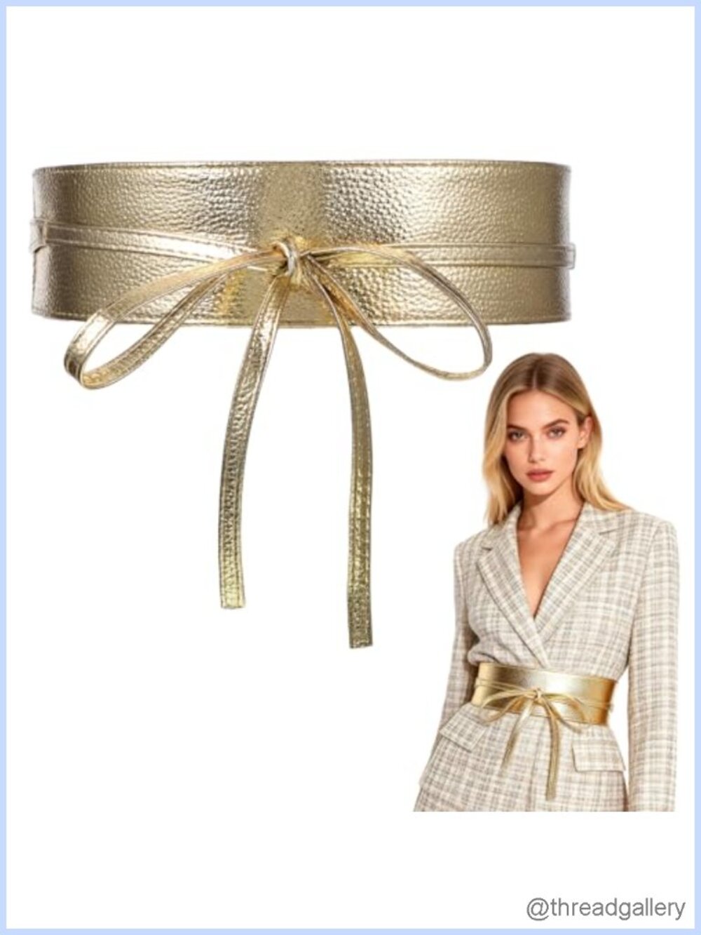 Faux Leather Wide Wrap Around Obi Belt for Dress Jumpsuit